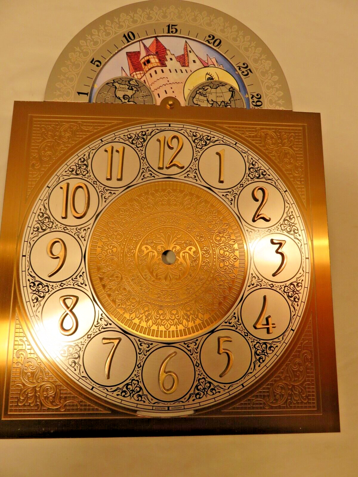 Grandfather Clock Moon dial assy. Used with a Jauch Movement.