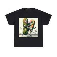 Unisex Adult T Shirt Lucha Libre Mask Wrestling Pickle Popsicle Funny Obscure