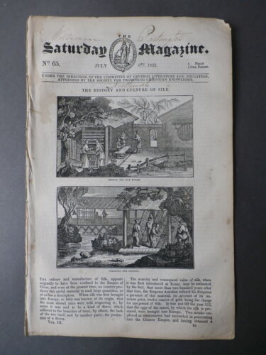 Saturday Magazine July 6 1833 - Silk, Bell of Moscow, Robinson Crusoe ++
