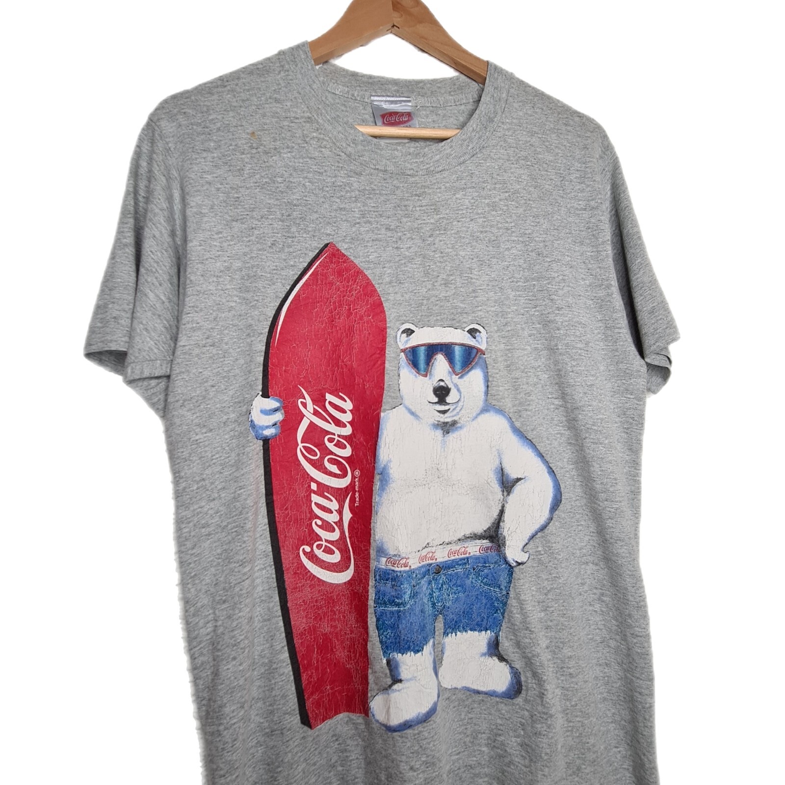 Vintage Coca Cola Polar Bear Promo Shirt SIZE Medium Single Stitch