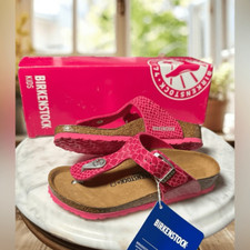 NEW Birkenstock Gizeh Magic Snake Pink Slip-on Sandals EU 30