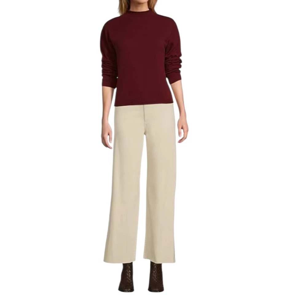 Nuevo con etiquetas Suéter Antonio Melani Jessica Cuello Simulado Cachemira en Zinfandel Talla Mediana Foto 4 de 4