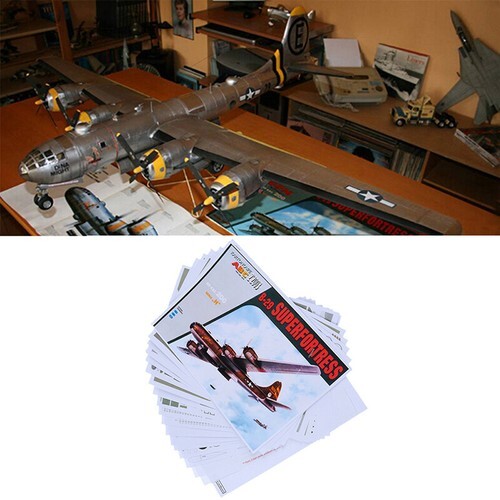 1:47 B-29 Super Aerial Fortress Bomber Aircraft DIY 3D Paper Model Kit Toys F`-s - Bild 10 von 12