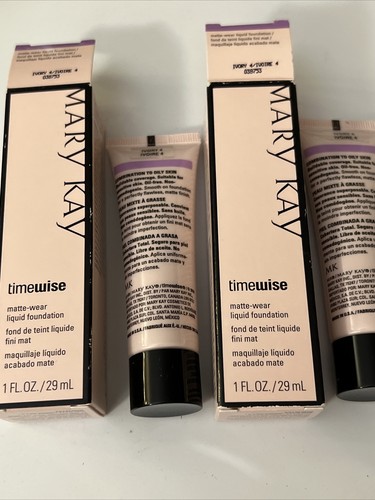 Mary Kay Ivory 4 TimeWise LUMINOUS WEAR Liquid Foundation 1 Oz / 038699 Lot Of 2 - Picture 4 of 4
