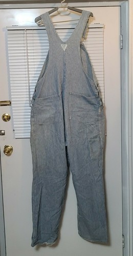 Vintage Mens 42x34 OshKosh B'gosh Pinstripe Union Made Sanfordized Overalls - Picture 5 of 12
