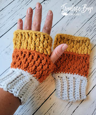 Crochet Tri Alpine Fingerless Gloves Mittens adult PATTERN ONLY