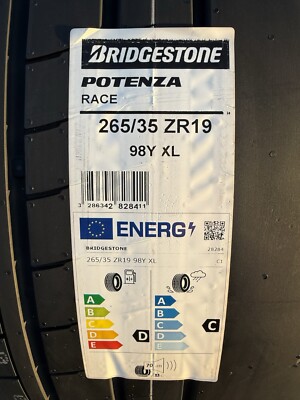 ONE BRAND NEW 265/35ZR19 Bridgestone Potenza Race Tire 2653519 | eBay