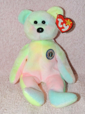Original Ty Beanie Baby B.B. Bear Teddybär mit Tag Vitrinenstück