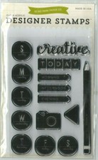 Echo Park CREATIVE DAY 4 x 6 Designer Stamp Set BNIP Quick Ship CUTE 