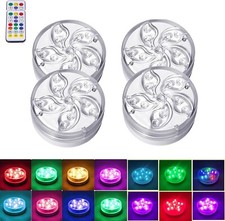 Submersible LED Light Underwater Pond Bathtub RGB Pool Lamp w/ Remote Waterproof