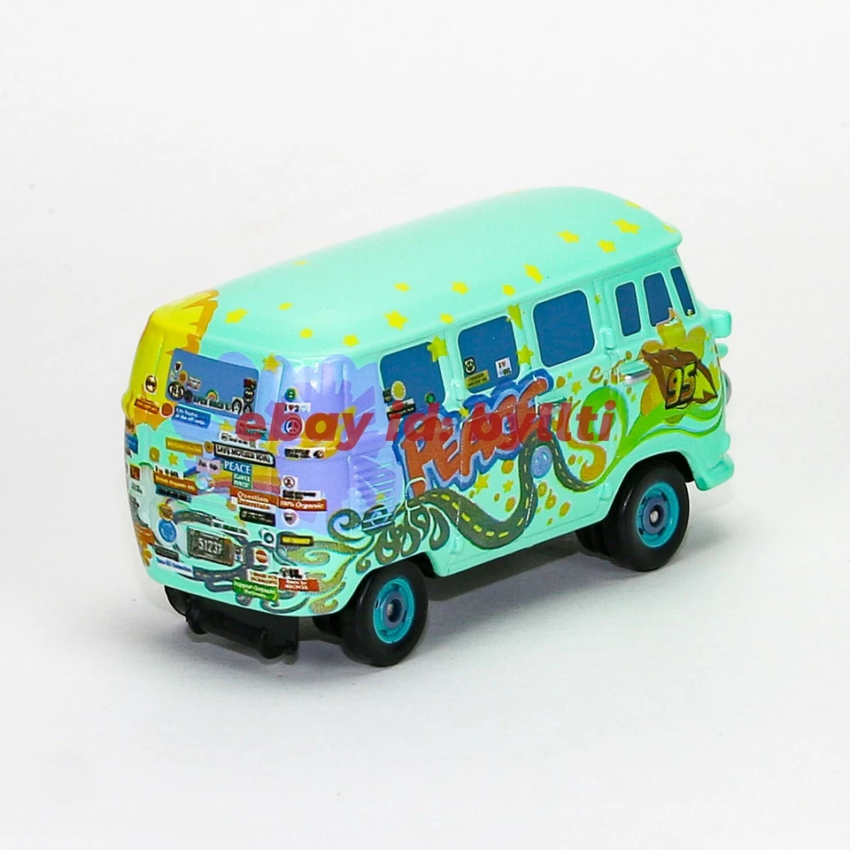 Mattel Disney Pixar Cars 2 Race Team Fillmore 1:55 литая автомобильная игрушка - НОВАЯ, отдельно - Изображение 3 из 4