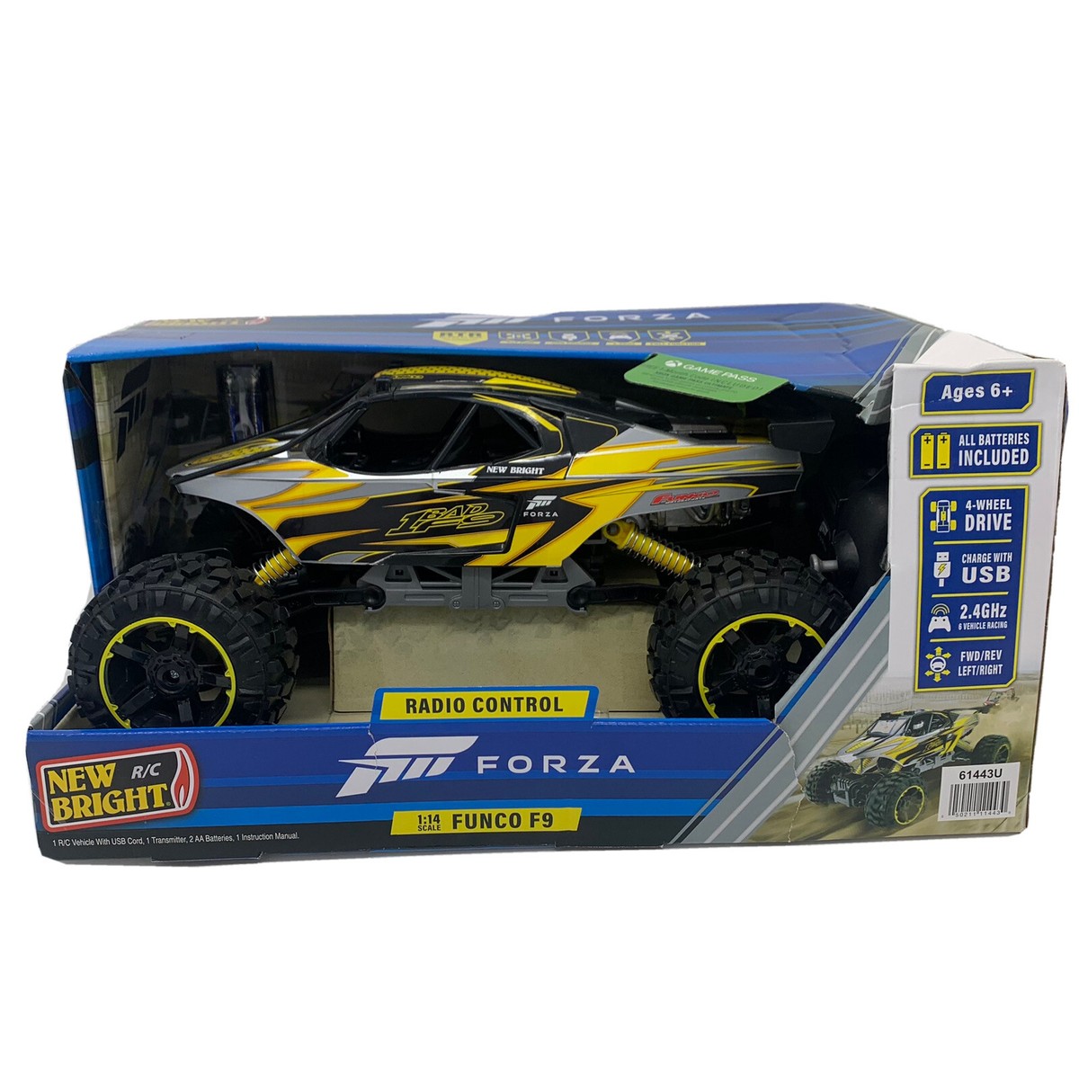 New Bright R/C Forza 1:14 Scale Funco F9 RTR Batteries & Xbox Game