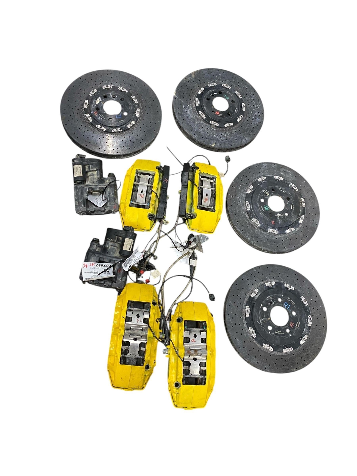 2019-2021 MCLAREN 600LT CARBON CERAMIC BRAKE ROTOR & CALIPER SET RACING & BREMBO