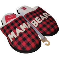 NEW, Wondershop MAMA Bear Slide Slippers Red  Black Plaid- Size L 9-10 