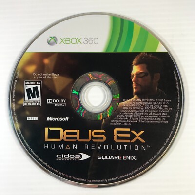 Deus Ex: Human Revolution (Microsoft Xbox 360) -- Loose Disc Only --