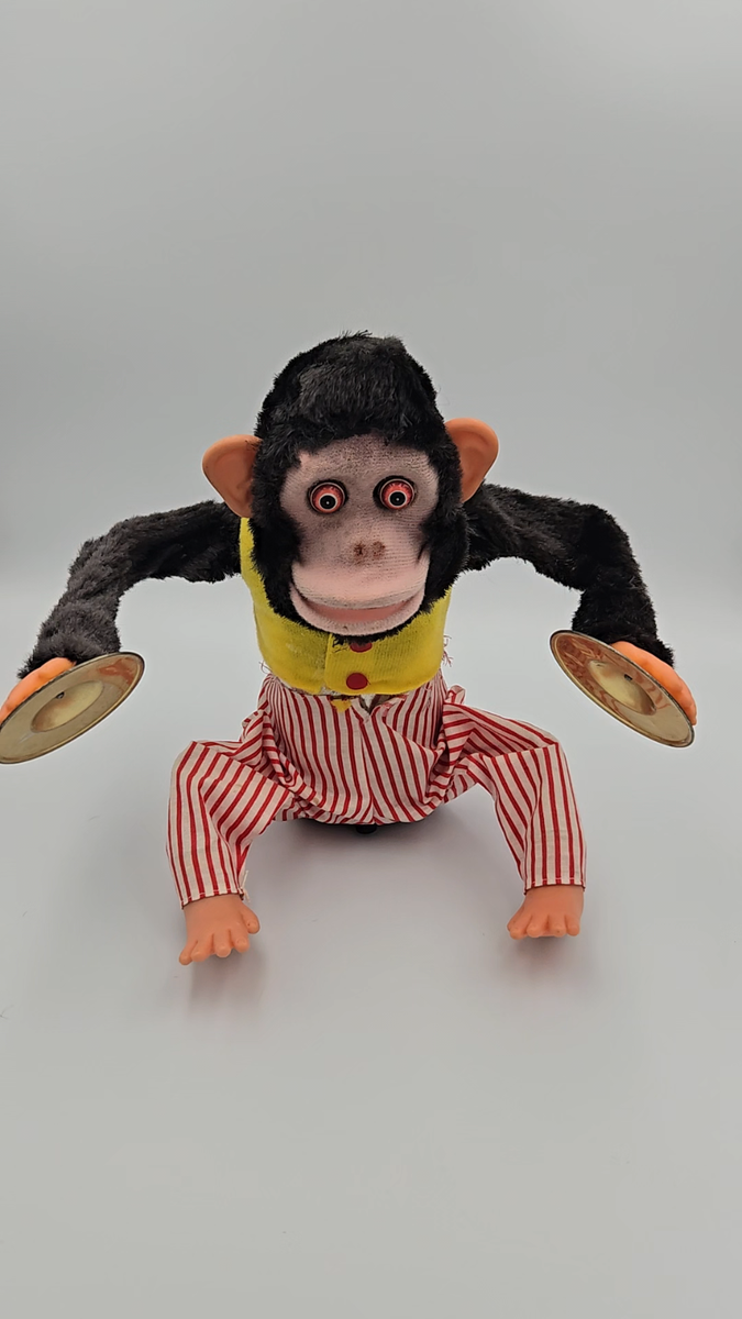 Vintage Musical Jolly Chimp Plays Cymbals Daishin Japan In