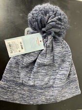 Cat  Jack Toddler Blue Beanie Fleece Lined Winter Hat With Ball 12-24M