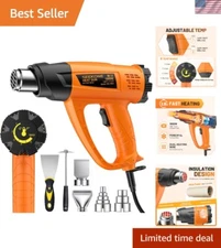 Durable 1800W Heat Gun with Accessories | Rapid Heat-Up and Overheat Safety
