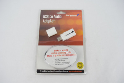 StarTech.com USB to Audio Adapter USB 2.0 Compliant