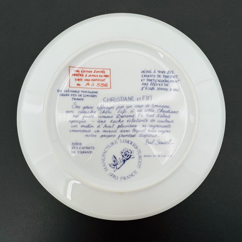 4 placas de porcelana de colección infantil Paul Durand Limoges - Imagen 12 de 17
