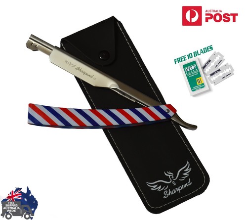 Sharp Barber Salon Straight Cut Throat Shaving Razor Shavette RASOIRS ...