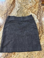 Gap Skirt Sz 14 Dark Wash Jean Denim Pencil Straight Casual Side Zip
