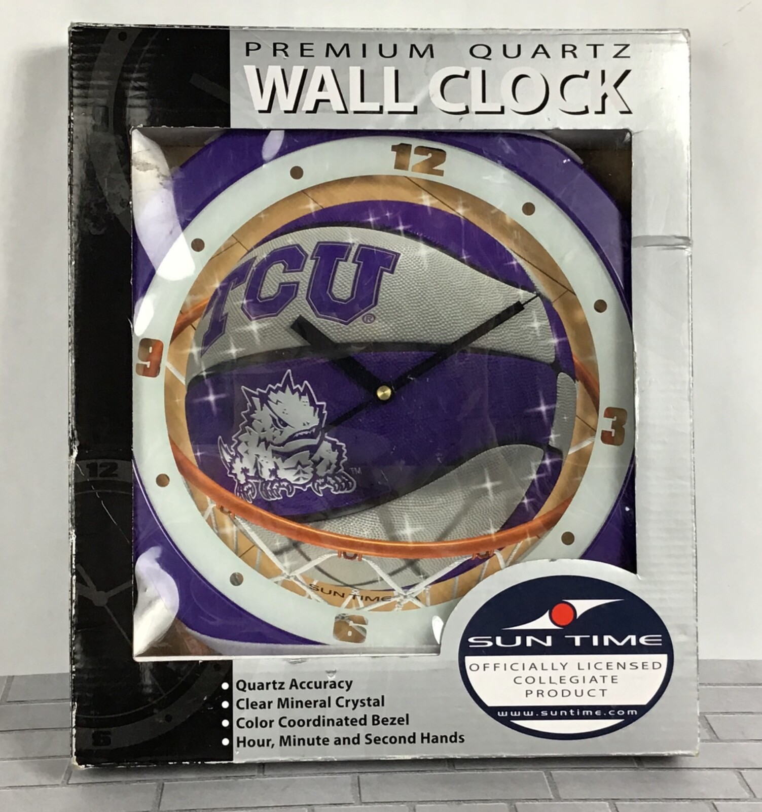 TCU Texas Christian University Basketball NCAA Wall Clock Do