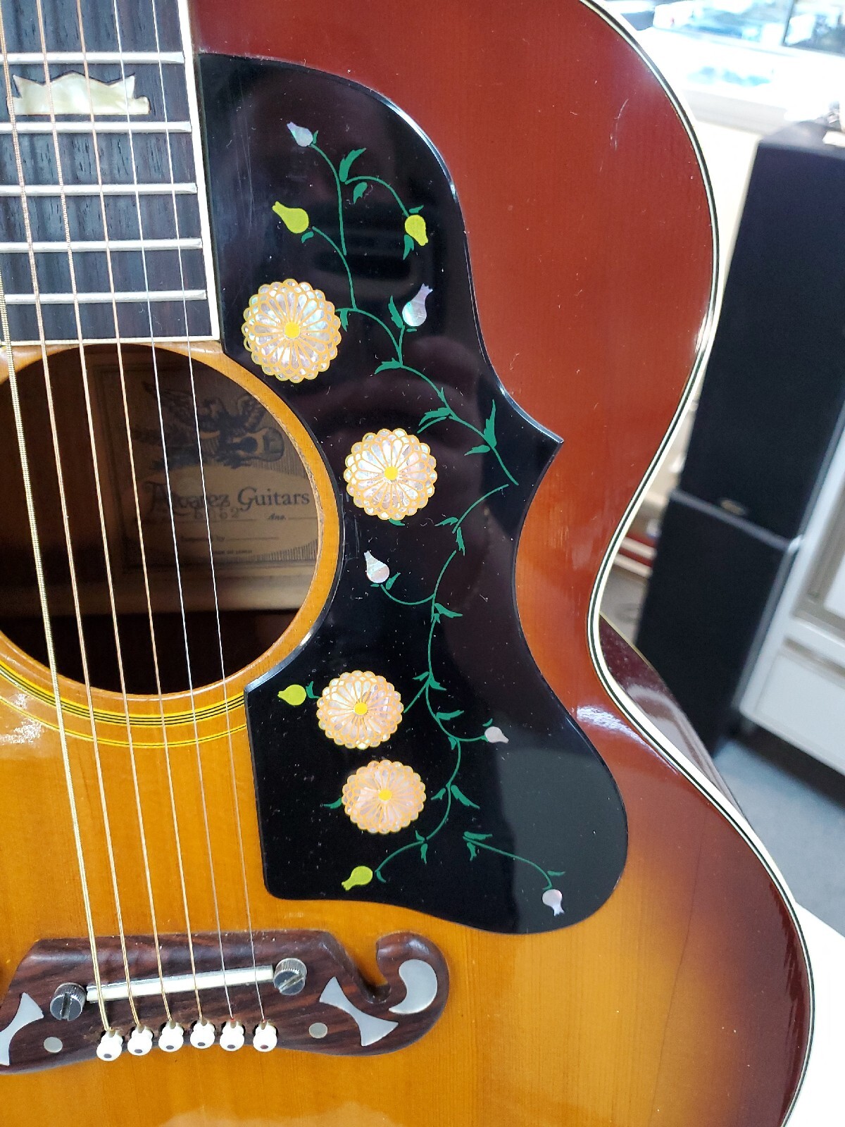 ALVAREZ 1974 STEEL STRING ACCOUSTIC JUMBO BODY GUITAR 5052 FLOWER PICKGUARD RARE eBay