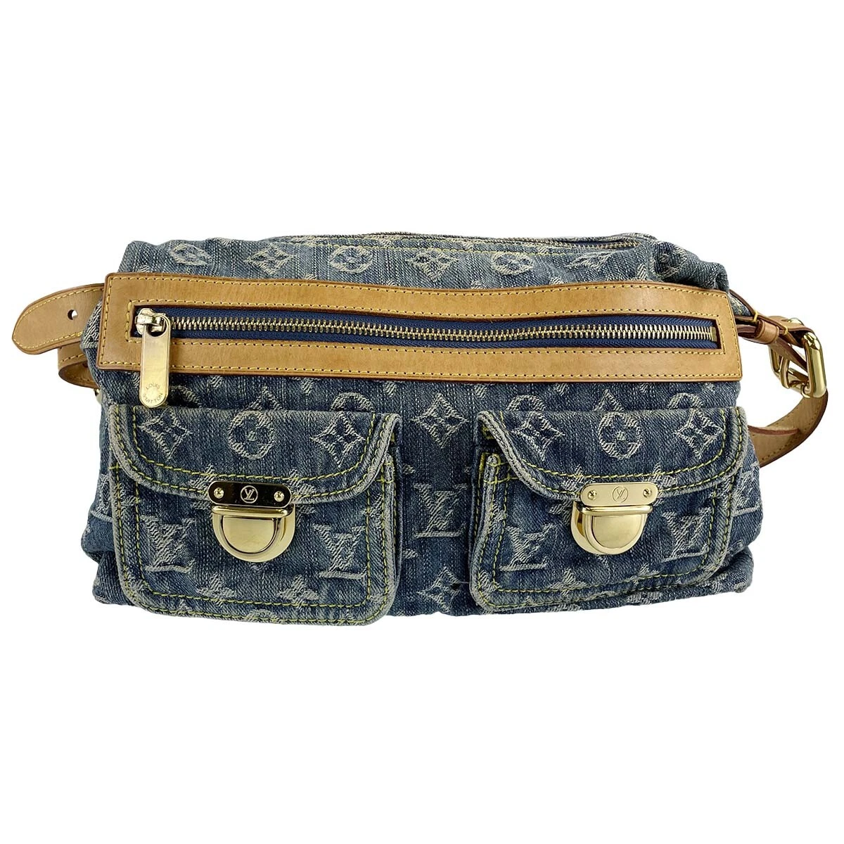 Louis Vuitton Denim Monogram Baggy PM Handbag at 1stDibs