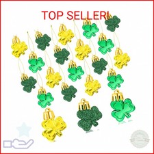 36pcs St Patrick's Day Mini Shamrock Ornaments for Small Tree Decorations Good L