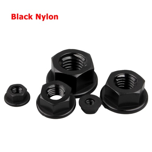 M3 M4 M5 M6 M8-M16 Hex Flange Nylon Insert Lock Nut Self-locking Nylock Locknut - Picture 3 of 10
