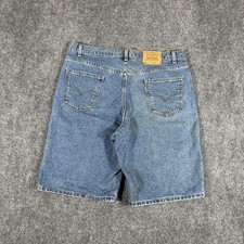 Vintage Levis 550 Shorts Mens Size 40 Relaxed Fit Denim Made In USA Jorts Blue
