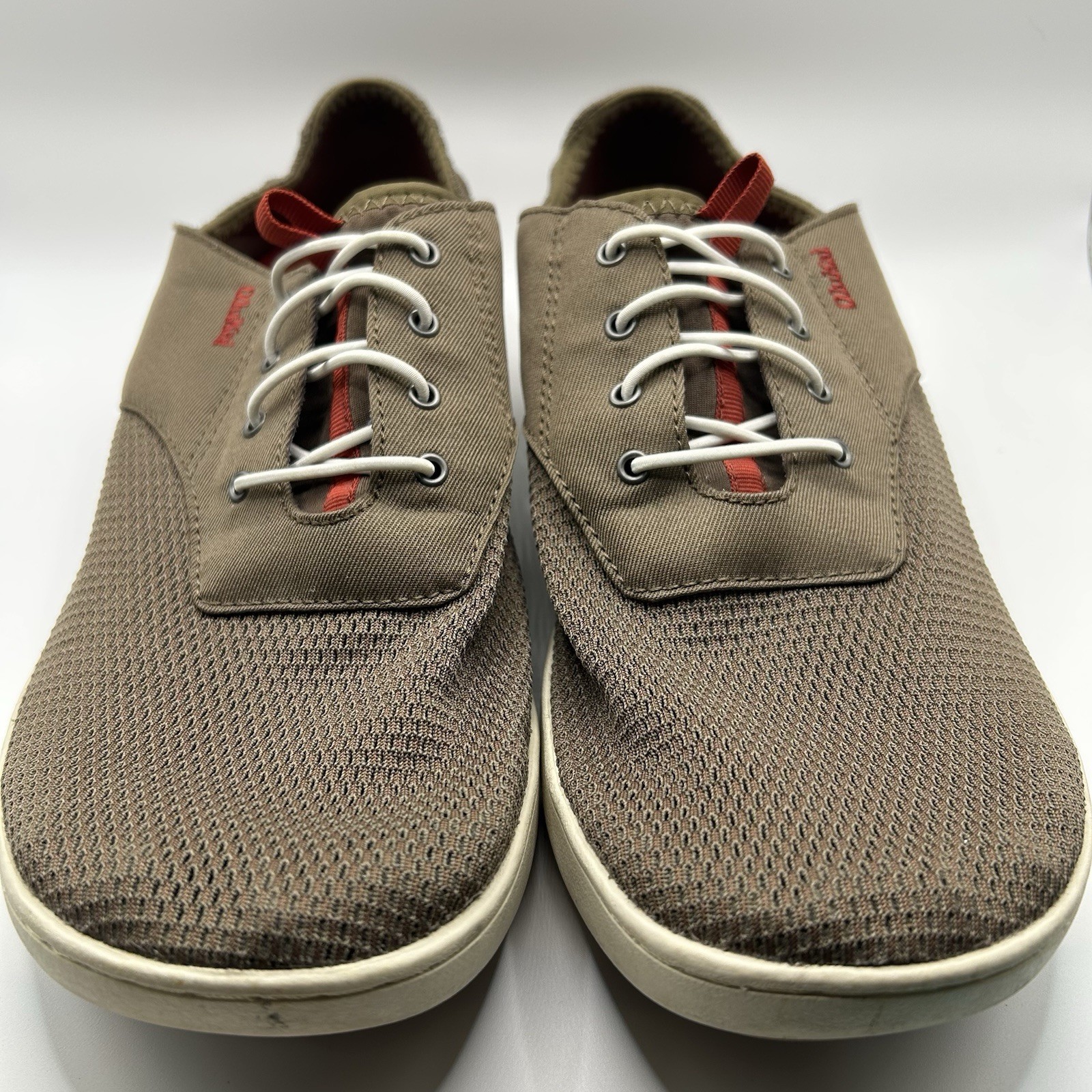 OluKai Nohea Moku Men’s 9 Brown Mesh Boat Shoes Slip-On Casual