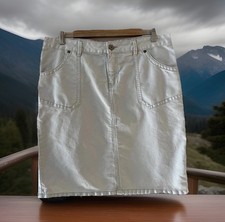 Vintage Junior Light Beige Skirt, Y2K Union Bay Utility Pockets Academia Size 13