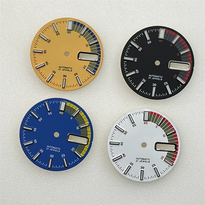 #ad New 28.5mm Green Luminous Watch Dial Plate For NH35 NH36 Diving watch Movement $14.29