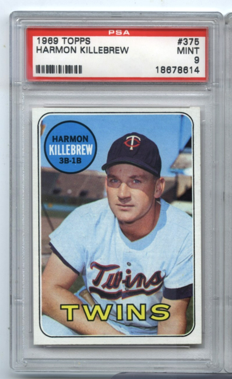 1969 Topps #375 Harmon Killebrew Twins HOF PSA 9  MT