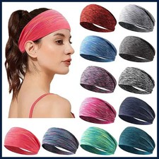 Unisex Non Slip Sweatband Elastic Yoga Running Moisture Wicking Headband