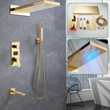Gold Thermostat Unterputz Duscharmatur Set Re...