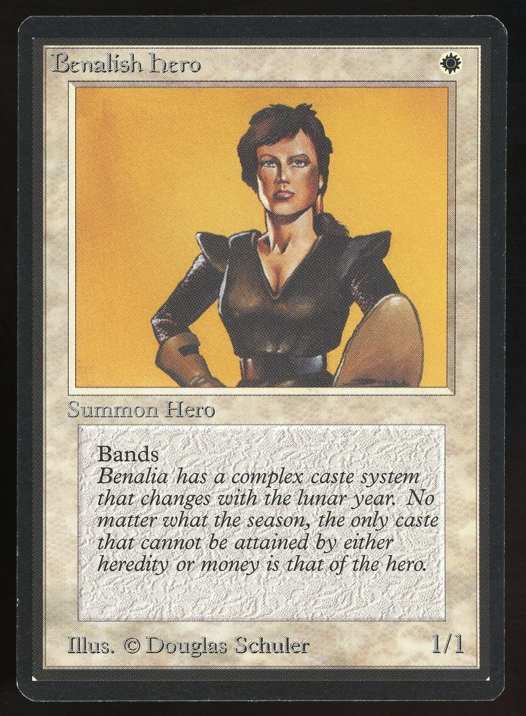 1993 MTG Magic the Gathering Beta Benalish Hero Raw LP Gaming Card TCG