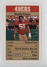 1987 Ace Fact Pack San Francisco 49ers Randy Cross 0q3