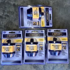 Defiant Deadbolt Keyed 1 Sides 154 695 Lock Aged Bronze 890 100 LOT OF 4 Pieces