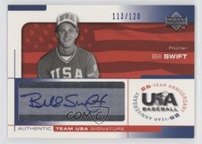 2004 USA Baseball 25-Year Anniversary Signatures Blue Ink Bill Swift Auto 2r8