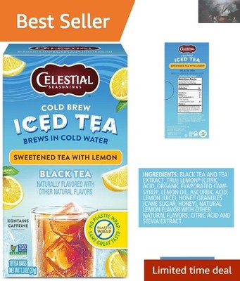 Cold Brew Sweetened Lemon Tea - 18 Bags of Refreshing Black Iced Tea