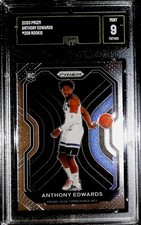 2020-21 Prizm #258 Anthony Edwards Rookie RC Minnesota Timberwolves Graded GMA M