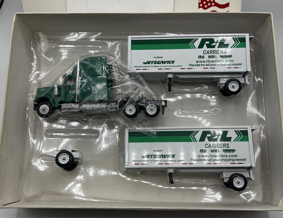 Camión Winross 1:64 Diecast R+L Carriers Intl Doble Remolques De Colección Hecho en EE. UU. Foto 2 de 4