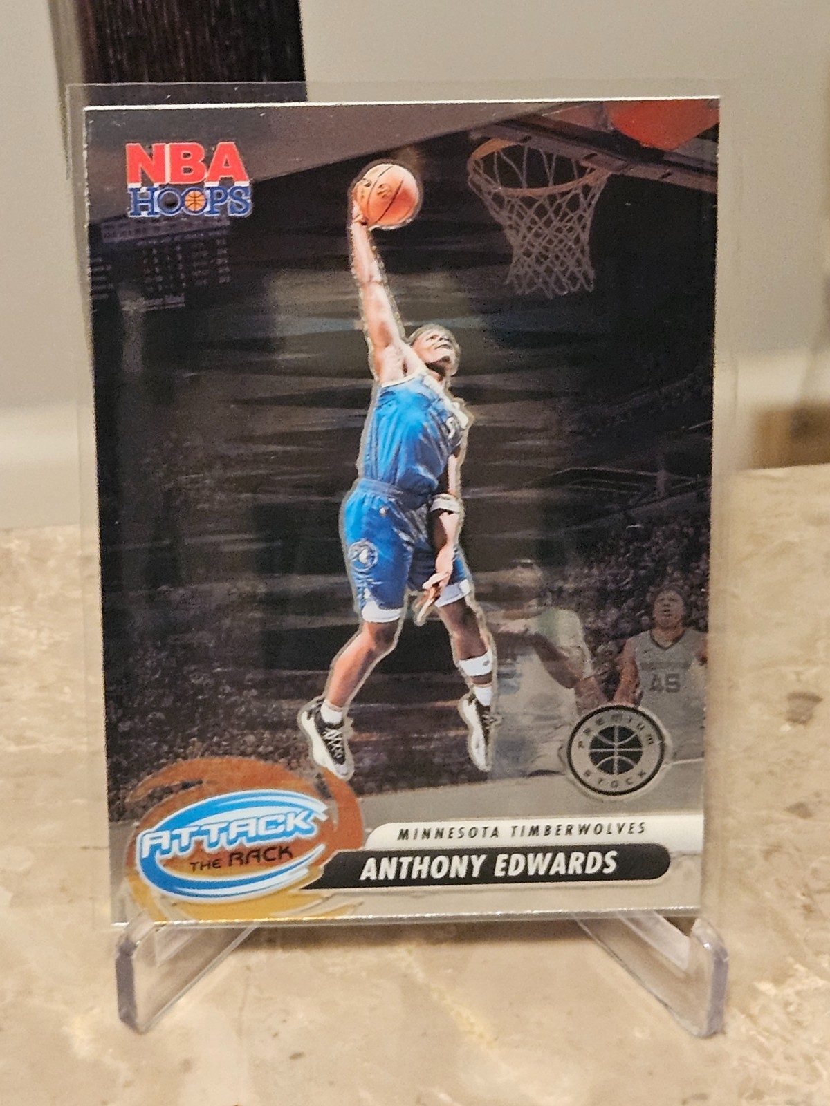 2023-24  NBA Hoops Premium Stock Attack The Rack #7 Anthony Edwards Timberwolves