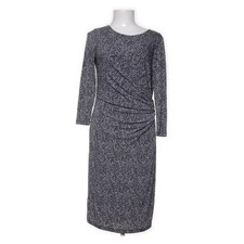 Peek & Cloppenburg, Kleid, Größe: 38, Grau/Weiß, Fischgräte, Damen #qCg