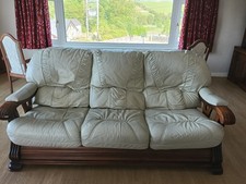 three piece suite leather italian