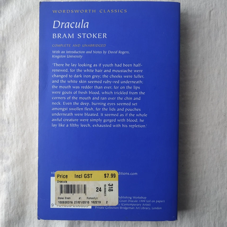 Dracula by Bram Stoker - Wordsworth Classics Edition Paperback 2000 - image 2 of 4