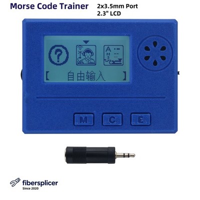 3D-Printed Morse Code Trainer Automatic CW Key 2x3.5mm 2.3'' LCD Screen -new